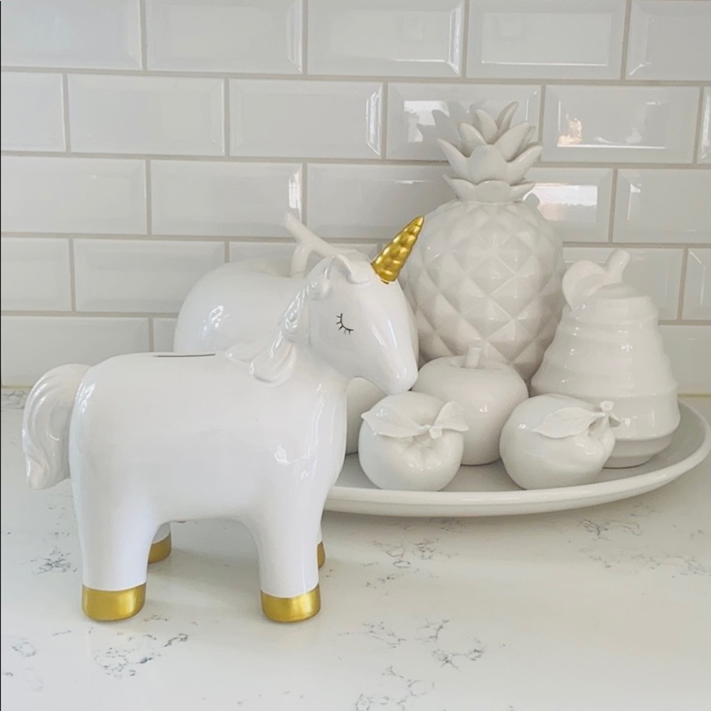 Home Goods Ceramic Unicorn Coin Bank - Picture 2 of 13